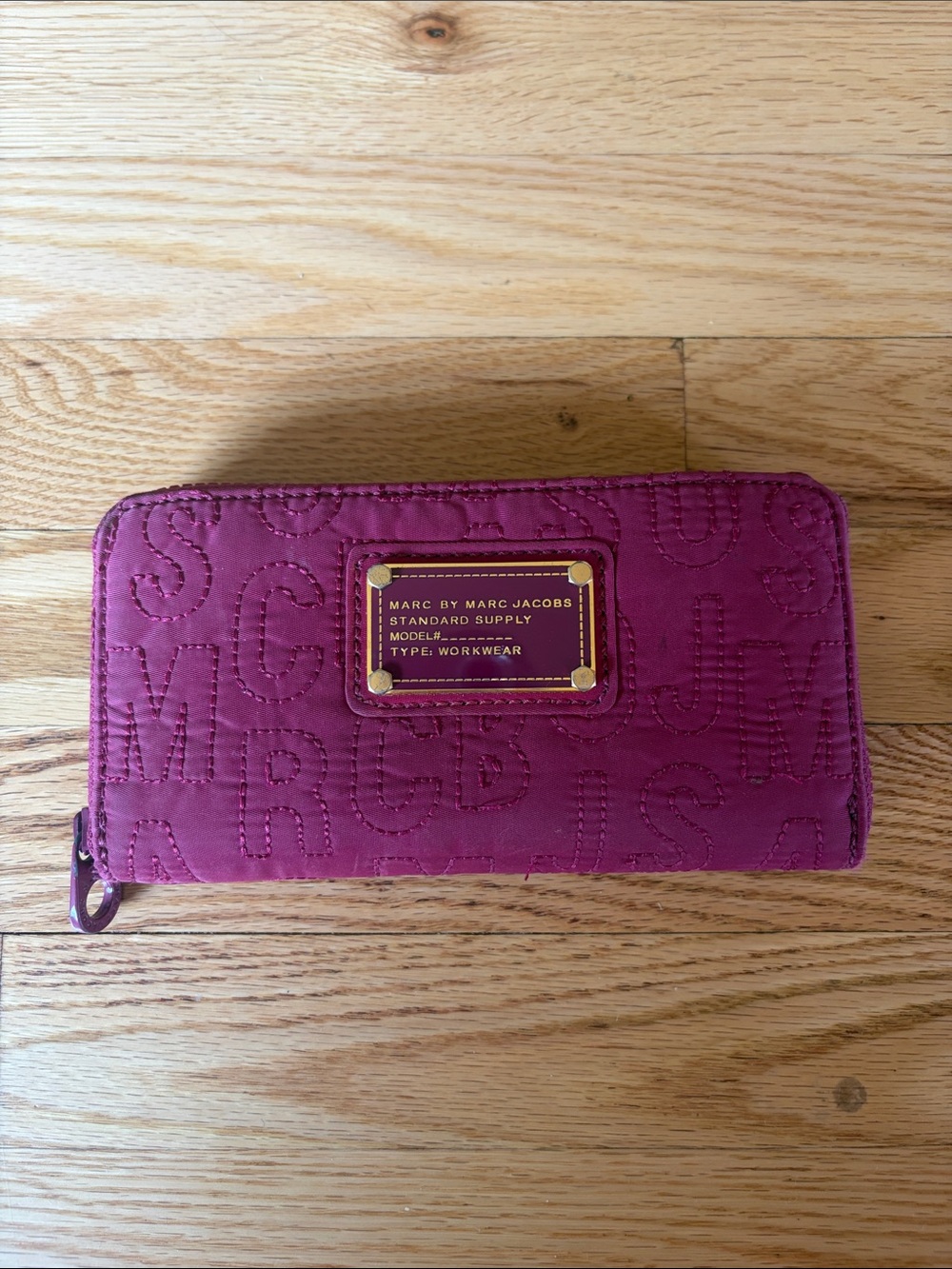 Marc by Marc Jacobs Quilted Zip-Around Wallet - Plum Pink